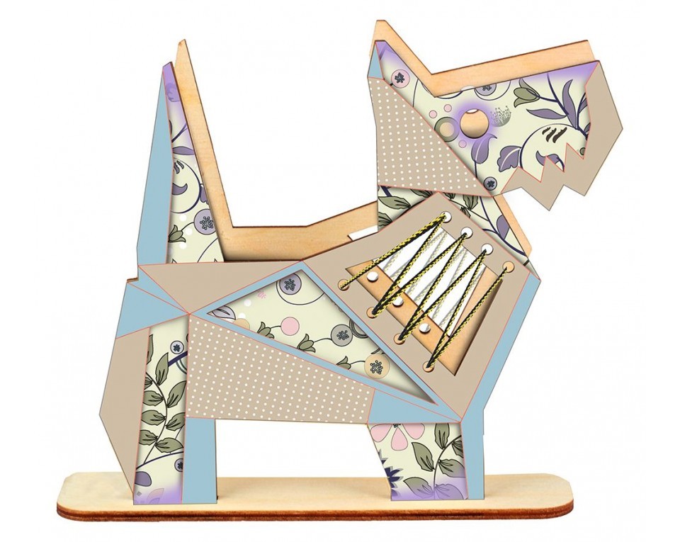 Plywood form "Buratini" in Origami style - support, Article: DZ80018