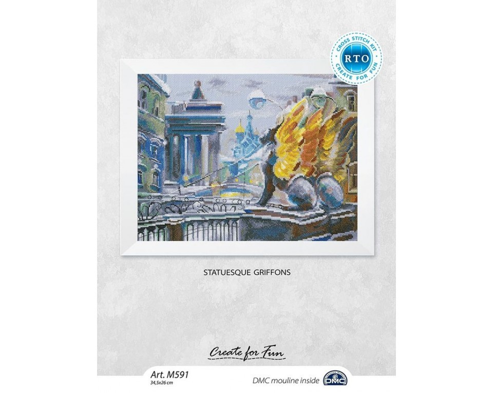 Cross-stitch kits "Statuesque griffons", Article: M591