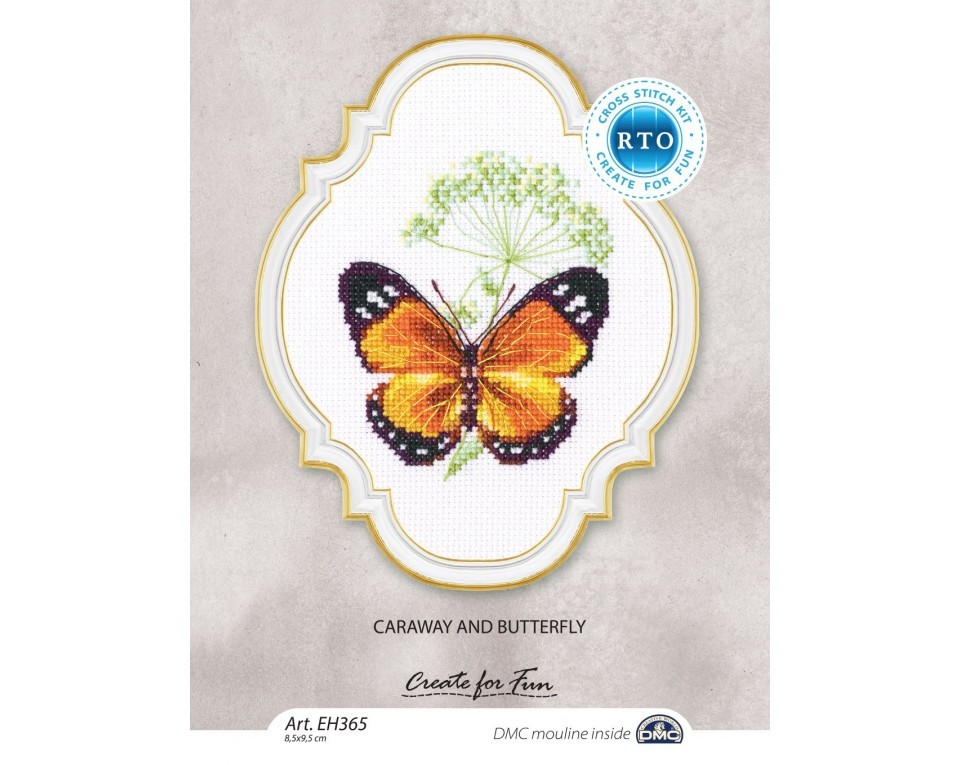 Cross-stitch kit "Caraway and butterfly", Article: EH365