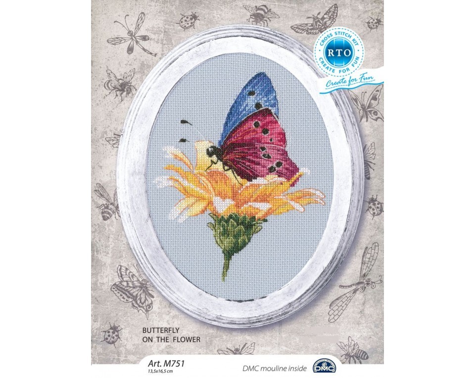 Cross-stitch kits "Butterfly on the flower", Article: M751
