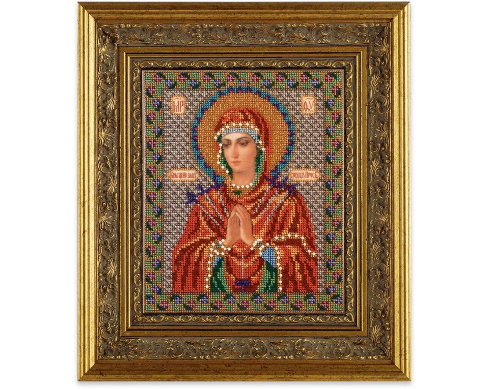 Icon beaded embroidery kit Our Lady „Softener of Evil Hearts“, Article: RB-154