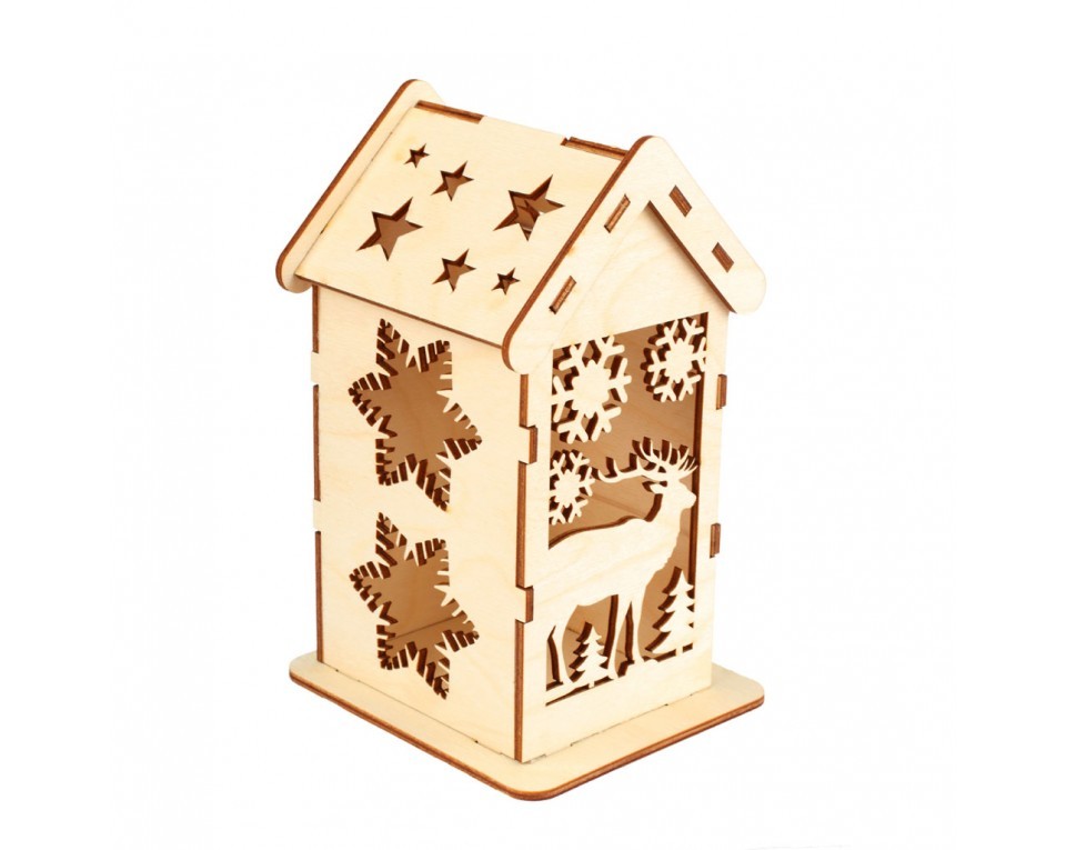 Plywood form - house for painting "Buratini", Article: DZ90084