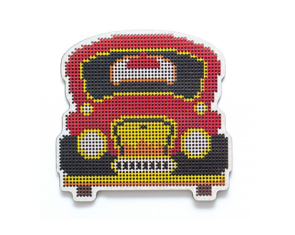 Cross-stitch kit with perforated wooden form, Article: EHW046