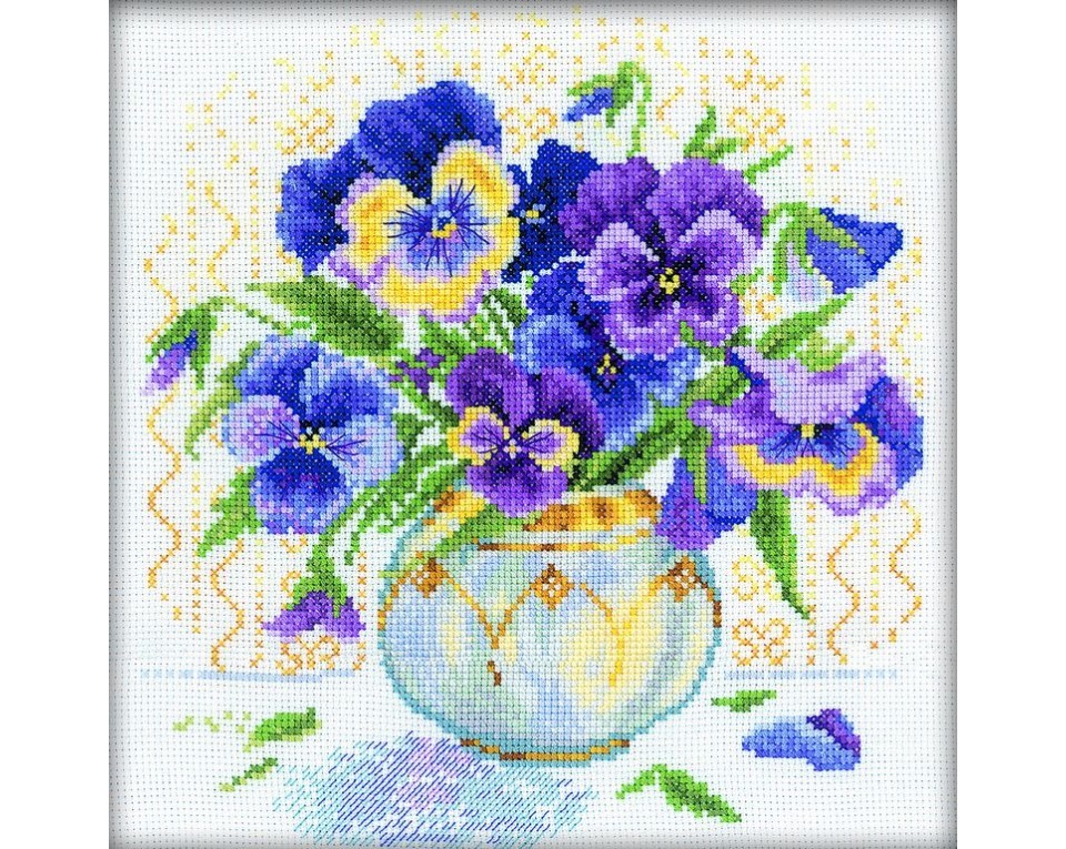 Cross-Stitch Kit "Pansies", Article: M053