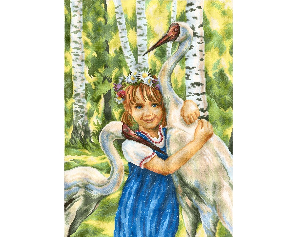 Cross-Stitch Kit "White cranes", Article: M346