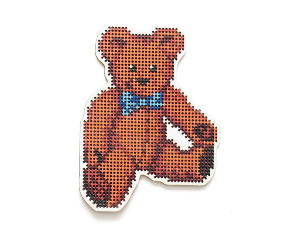 Cross-stitch kit with perforated wooden form, Article: EHW047