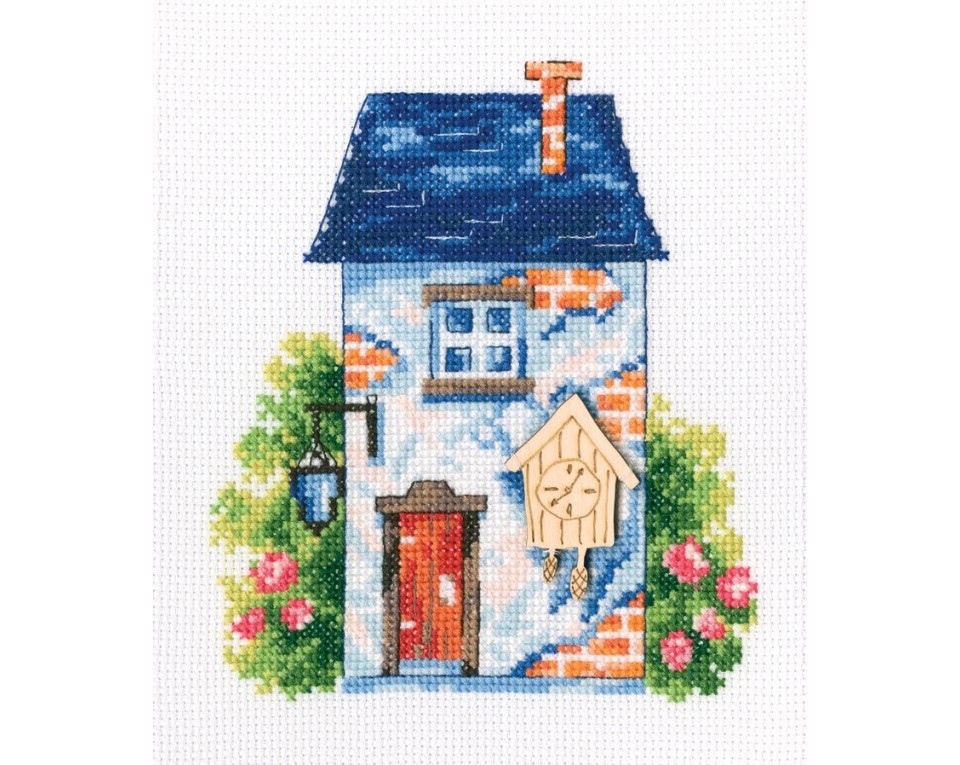Cross-stitch kit with plywood form "My sweet home", Article: MBE9009