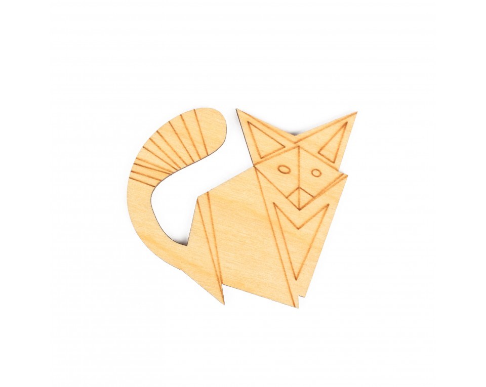 Plywood form "Buratini" in Origami style, Article: DZ80006