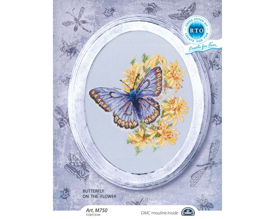 Cross-stitch kits "Butterfly on the flower", Article: M750