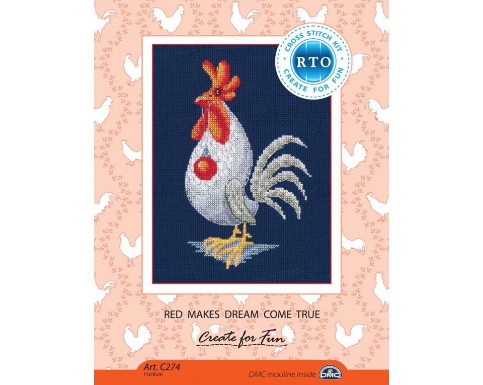 Cross-stitch kit "Red makes dream come true", Article: C274