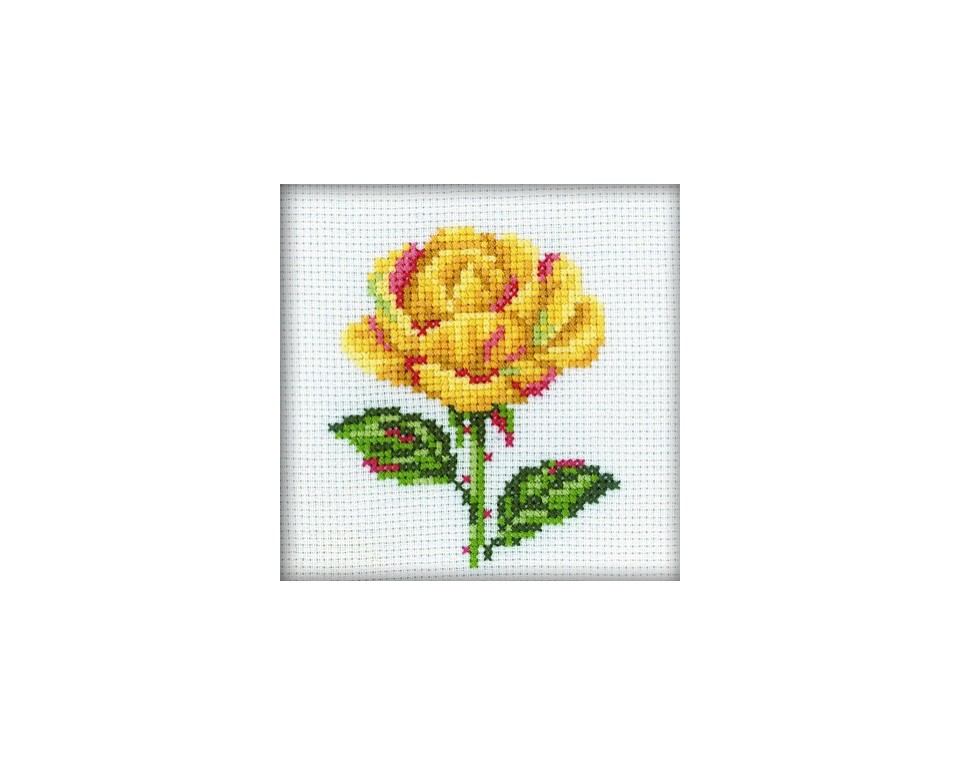 Cross-Stitch Kit "Yellow Rose", Article: H169