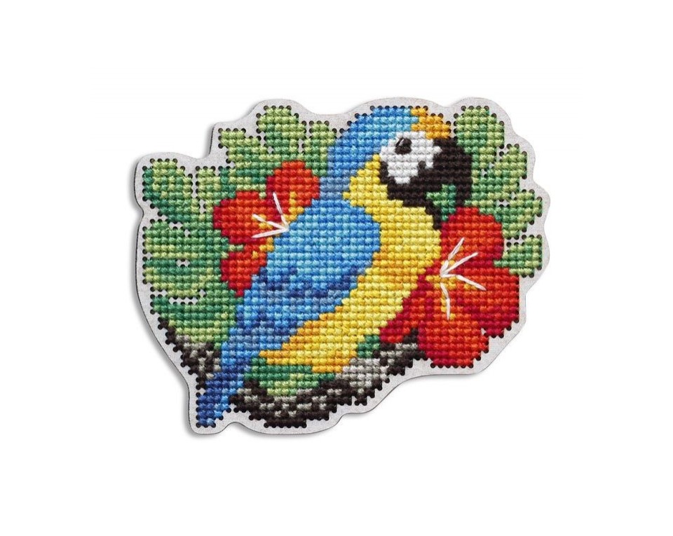 Cross-stitch kit with perforated wooden form, Article: EHW050