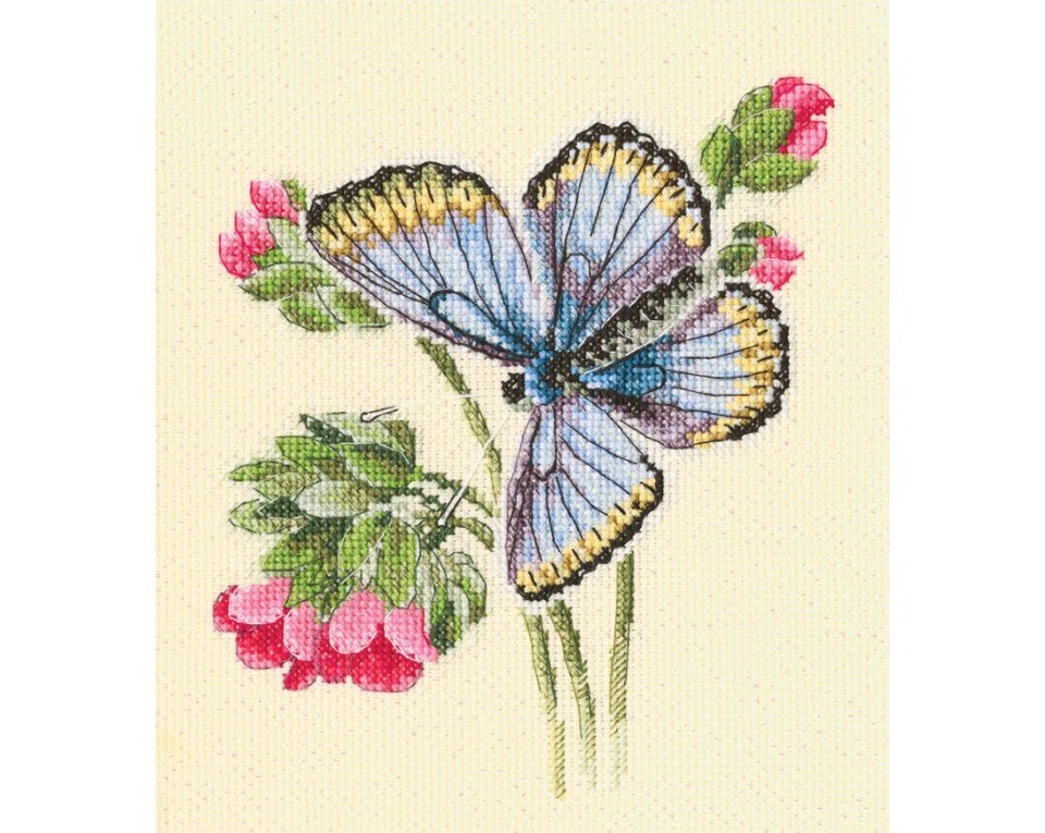 Cross-stitch kits "Butterfly on the dainty flower", Article: M749