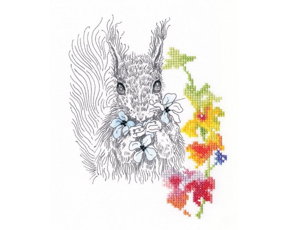 Cross-stitch kits with printed background "Fairy tales of the old forest", Article: M70031