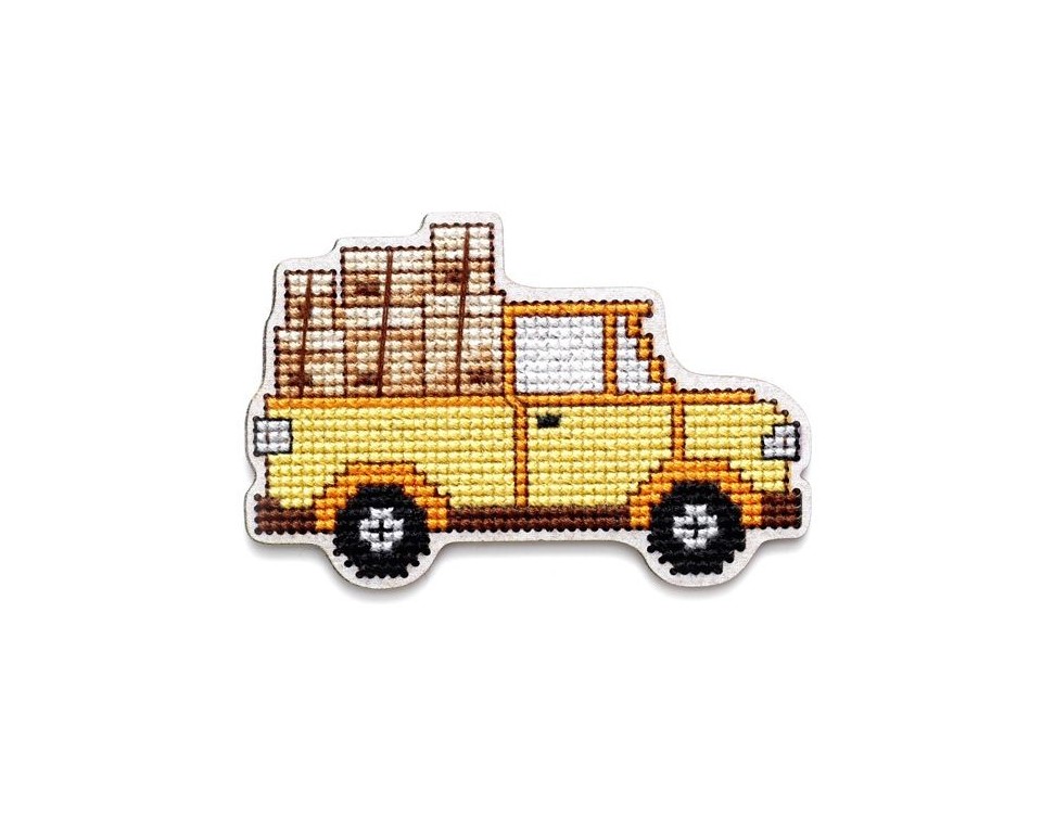 Cross-stitch kit with perforated wooden form, Article: EHW044