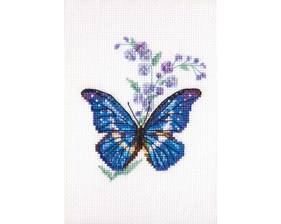 Cross-stitch kit "Polemonium and butterfly", Article: EH364