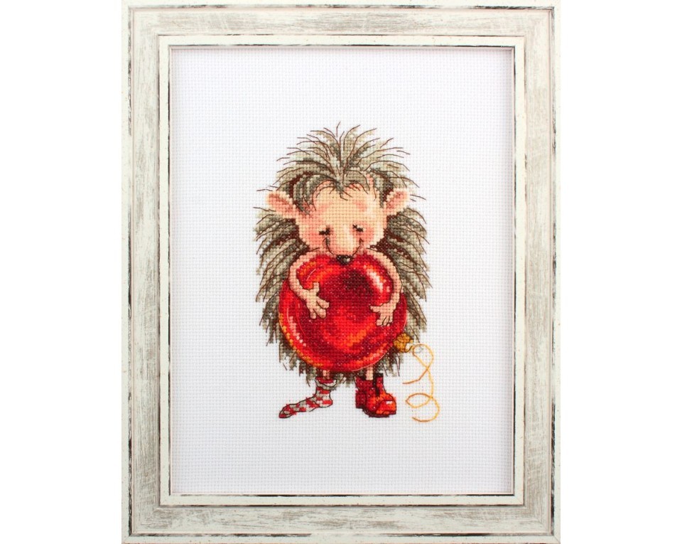 Cross-stitch kit "Hedgehog trying on the shoes", Article: C270