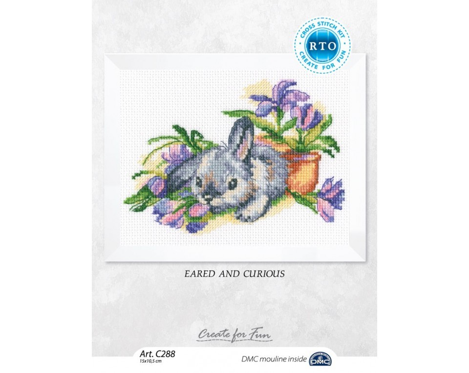 Cross-stitch kit "Eared and curious", Article: C288