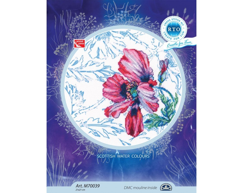 Cross-stitch kits with printed background "Scottish water colours", Article: M70039