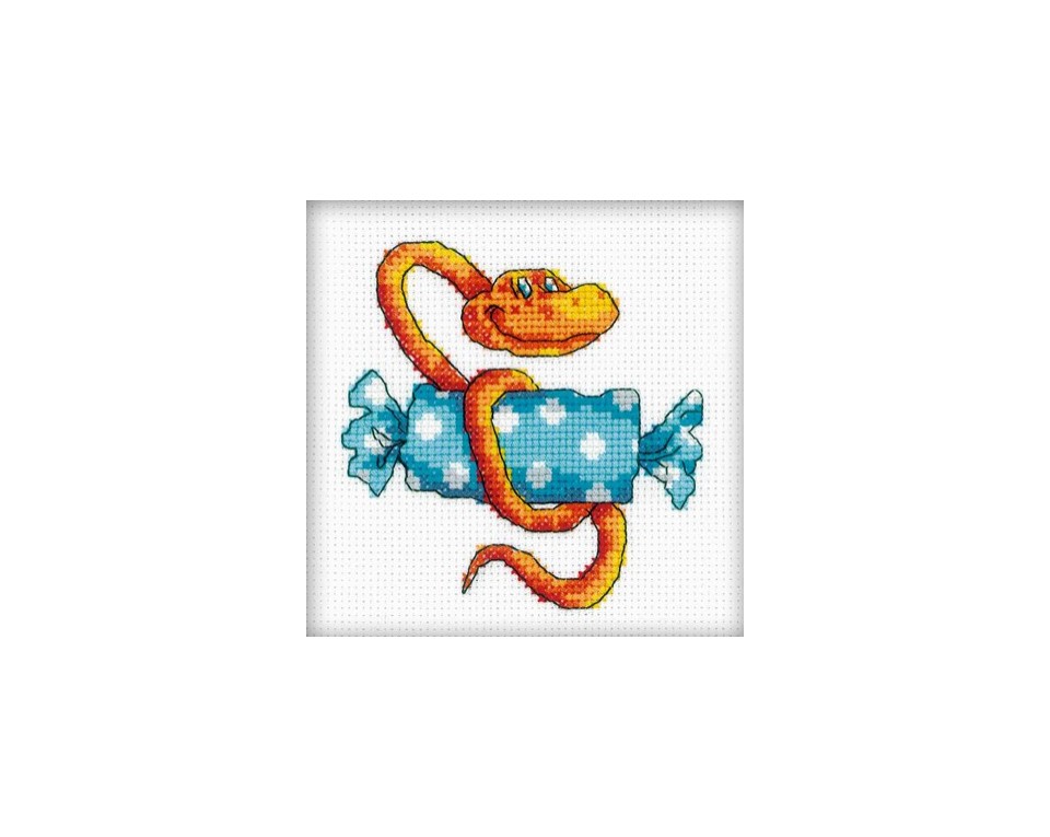Cross-Stitch Kit "Snake with Candy", Article: H213