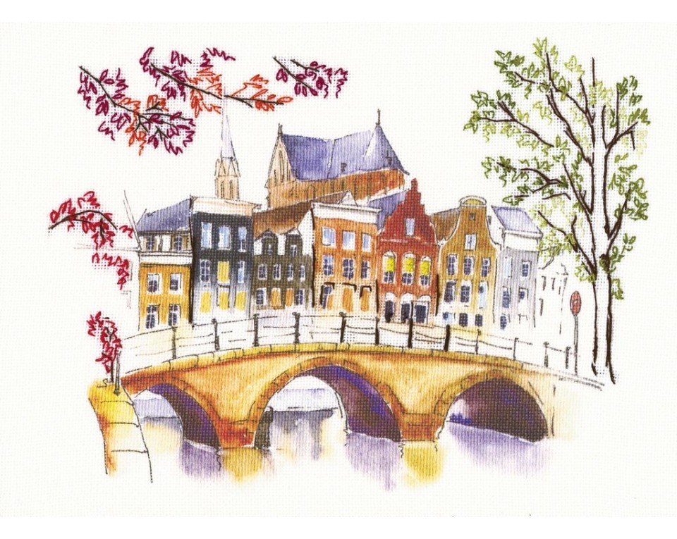 Cross-stitch kits with printed background "Paint by Threads", Article: DT-M011