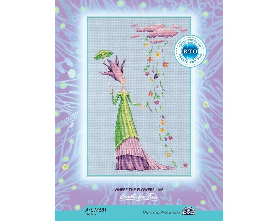 Cross-stitch kit "Where the flowers live", Article: M681