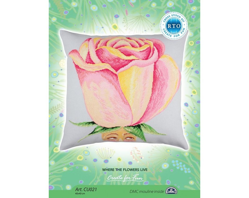Cross-stitch kit "Where the flowers live", Article: CU021