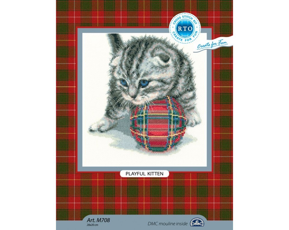 Cross-stitch kits "Playful kitten", Article: M708