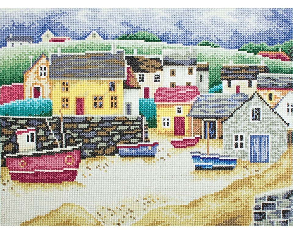 Cross-Stitch Kit "Fishermans Village", Article: M390