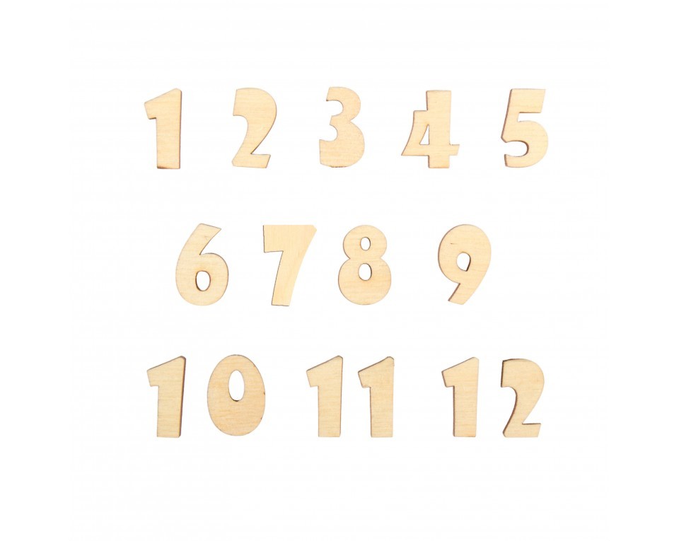 Plywood form - arabic numbers "Buratini", Article: DZ40032