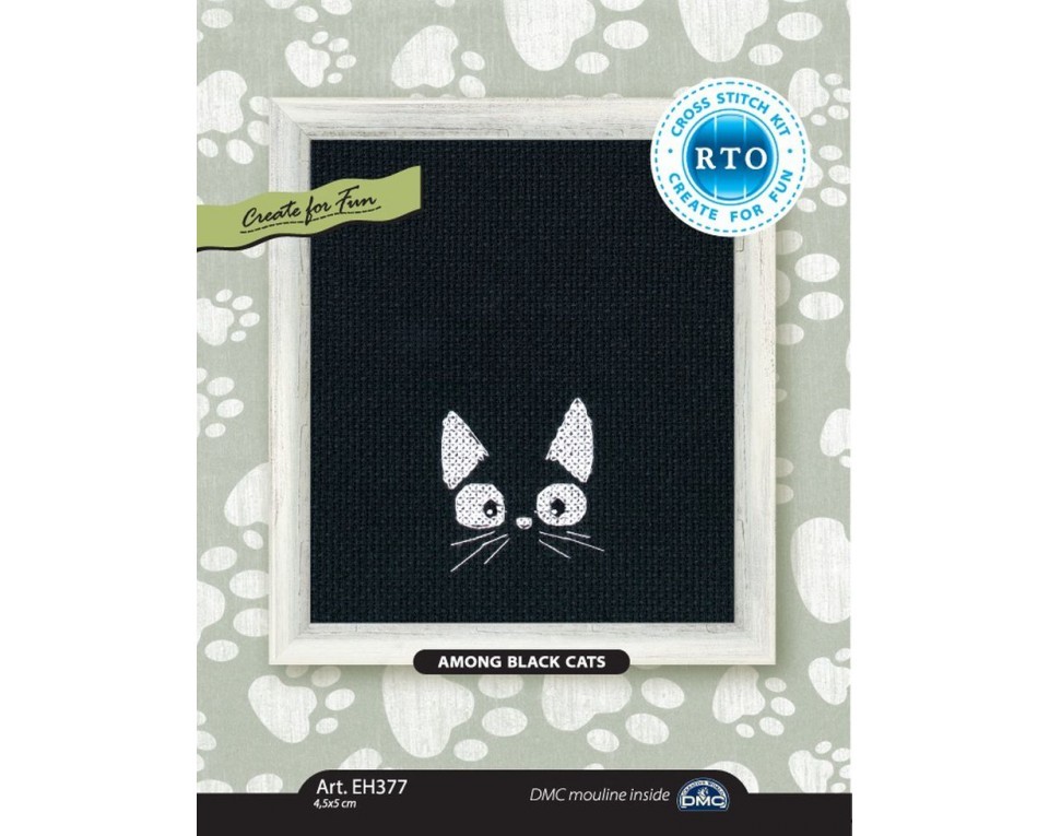 Cross-stitch kit "Among black cats", Article: EH377