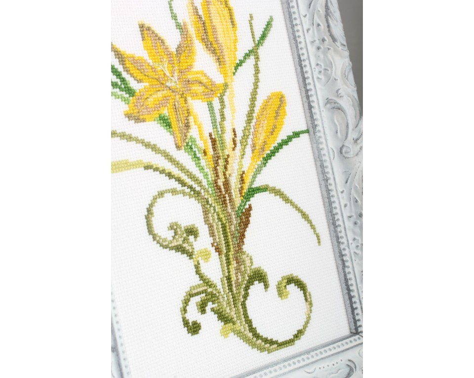 Cross-Stitch Kit "Yellow snowdrops", Article: C259