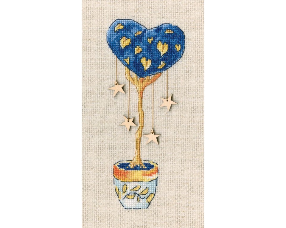 Cross-stitch kits with plywood form "Topiary - tree of happiness", Article: CBE9011
