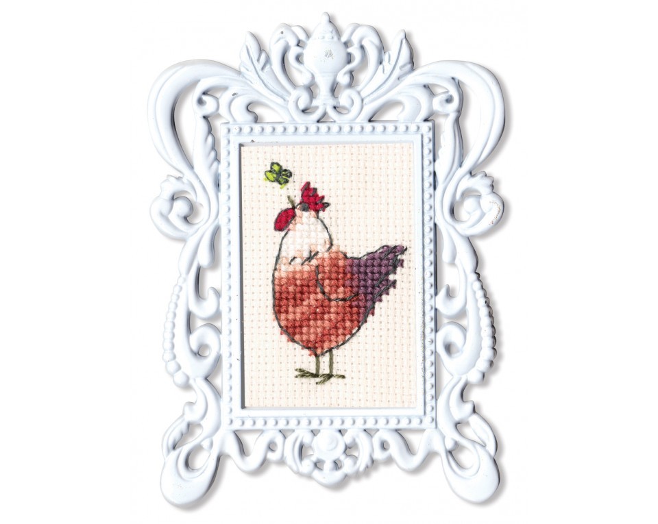 Cross-Stitch Kit "Cock with butterfly", Article: FA008