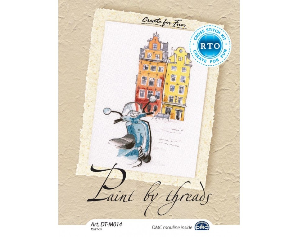 Cross-stitch kits with printed background "Paint by Threads", Article: DT-M014