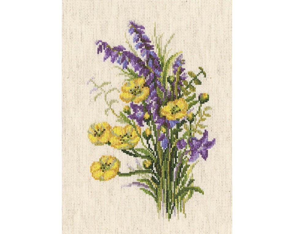 Cross-Stitch Kit "Bouquet with buttercup", Article: M527