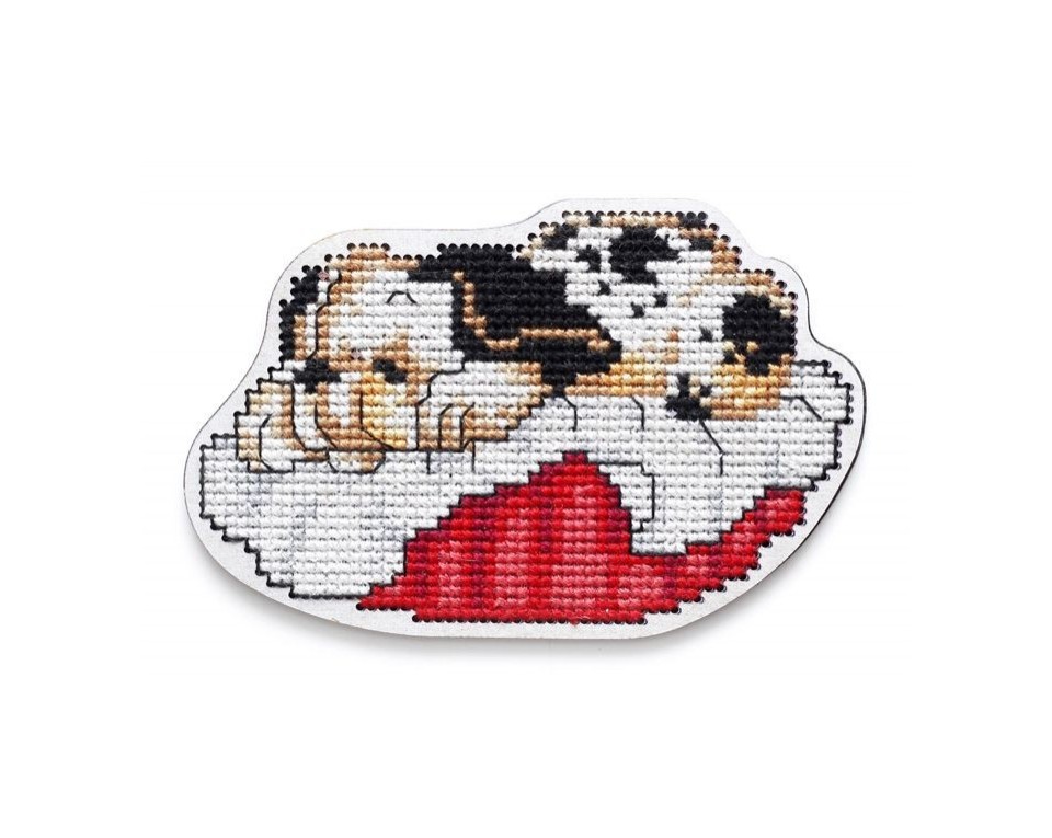 Cross-stitch kit with perforated wooden form, Article: EHW032