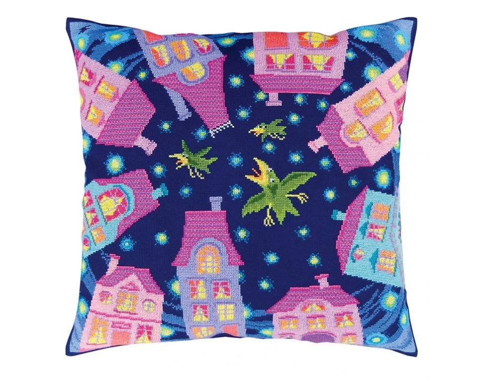 Cross-stitch kit "Warm light of the night windows", Article: CU024