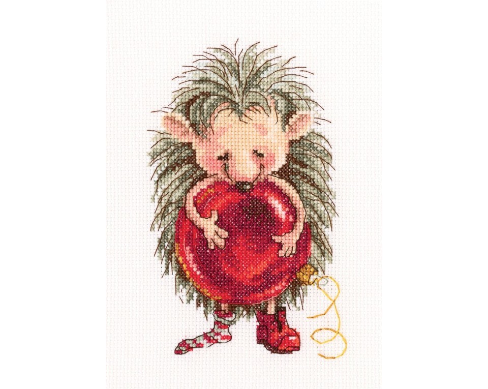 Cross-stitch kit "Hedgehog trying on the shoes", Article: C270